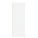 skænk med LED-lys 60,5x37x100 cm hvid