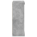 skænk med LED-lys 60,5x37x100 cm betongrå