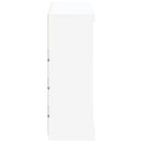 skænk med LED-lys 81x37x100 cm hvid