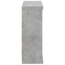 skænk med LED-lys 81x37x100 cm betongrå