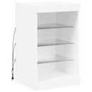 skænk med LED-lys 41x37x67 cm hvid