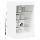 skænk med LED-lys 41x37x67 cm hvid