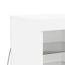 skænk med LED-lys 41x37x67 cm hvid