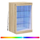 skænk med LED-lys 41x37x67 cm sonoma-eg