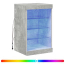 skænk med LED-lys 41x37x67 cm betongrå