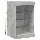 skænk med LED-lys 41x37x67 cm betongrå