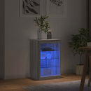 skænk med LED-lys 41x37x67 cm grå sonoma-eg