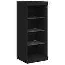 skænk med LED-lys 41x37x100 cm sort