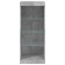 skænk med LED-lys 41x37x100 cm betongrå