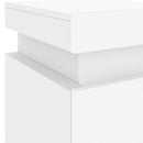 sengeborde 2 stk. med LED-lys 35x39x55 cm hvid