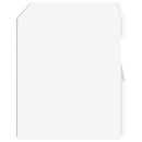 sengebord med LED-lys 50x40x45 cm hvid