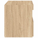 sengebord med LED-lys 50x40x45 cm sonoma-eg