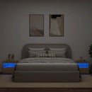 sengeborde 2 stk. med LED-lys 50x40x45 cm sonoma-eg