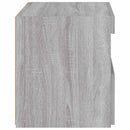 sengebord med LED-lys 50x40x45 cm grå sonoma-eg