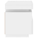 sengeborde 2 stk. med LED-lys 40x39x48,5 cm hvid