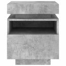 sengeborde 2 stk. med LED-lys 40x39x48,5 cm betongrå