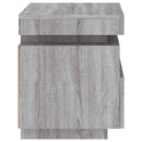 sengebord med LED-lys 40x39x48,5 cm grå sonoma-eg