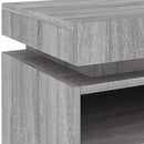 sengebord med LED-lys 40x39x48,5 cm grå sonoma-eg