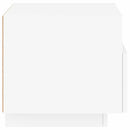 sengeborde 2 stk. med LED-lys 40x39x37 cm hvid