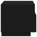 sengeborde 2 stk. med LED-lys 40x39x37 cm sort
