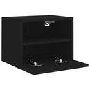 væghængte tv-borde 2 stk. 40x30x30 cm konstrueret træ sort