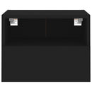 væghængte tv-borde 2 stk. 40x30x30 cm konstrueret træ sort