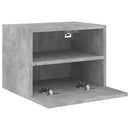 væghængte tv-borde 2 stk. 40x30x30 cm konstrueret træ betongrå