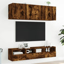 væghængt tv-bord 40x30x30 cm konstrueret træ røget sonoma-eg