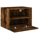 væghængt tv-bord 40x30x30 cm konstrueret træ røget sonoma-eg