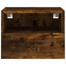væghængt tv-bord 40x30x30 cm konstrueret træ røget sonoma-eg