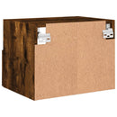 væghængt tv-bord 40x30x30 cm konstrueret træ røget sonoma-eg