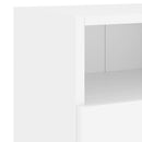 væghængt tv-bord 60x30x30 cm konstrueret træ hvid