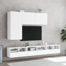 væghængte tv-borde 2 stk. 60x30x30 cm konstrueret træ hvid