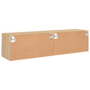 væghængte tv-borde 2 stk. 60x30x30 cm konstrueret træ sonoma-eg
