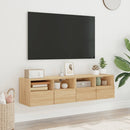 væghængte tv-borde 2 stk. 60x30x30 cm konstrueret træ sonoma-eg