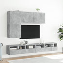 væghængt tv-bord 60x30x30 cm konstrueret træ betongrå