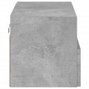 væghængt tv-bord 60x30x30 cm konstrueret træ betongrå