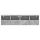 væghængte tv-borde 2 stk. 60x30x30 cm konstrueret træ betongrå