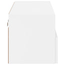 væghængt tv-bord 80x30x30 cm konstrueret træ hvid