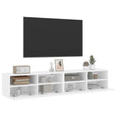 væghængte tv-borde 2 stk. 80x30x30 cm konstrueret træ hvid