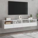 væghængte tv-borde 2 stk. 80x30x30 cm konstrueret træ hvid
