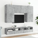 væghængte tv-borde 2 stk. 80x30x30 cm konstrueret træ betongrå