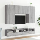 tv-borde 2 stk. til væg 80x30x30 cm konstrueret træ grå sonoma