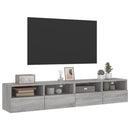 tv-borde 2 stk. til væg 80x30x30 cm konstrueret træ grå sonoma