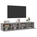 tv-borde 2 stk. til væg 80x30x30 cm konstrueret træ grå sonoma