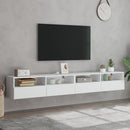 væghængte tv-borde 2 stk. 100x30x30 cm konstrueret træ hvid
