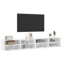 væghængte tv-borde 2 stk. 100x30x30 cm konstrueret træ hvid