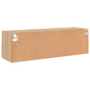 væghængt tv-bord 100x30x30 cm konstrueret træ sonoma-eg