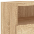 væghængt tv-bord 100x30x30 cm konstrueret træ sonoma-eg