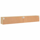væghængt tv-bord 2 stk. 100x30x30 cm konstrueret træ sonoma-eg